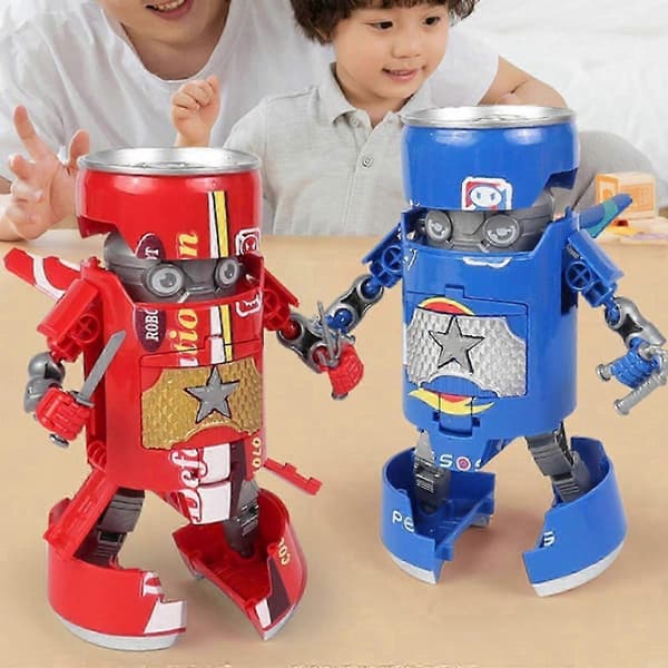 Transformator Robotleketøy for Barn Robot Actionfigur Brusboksleketøy, Nyhet Bokser Deformerte Robotfigurer Leketøysgave for Barn Gutter