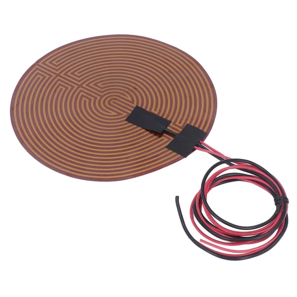 PI Polyimid Varmelegemefilm 220mm Diameter Hurtig Opvarmning 100K Termistor Stærk Selvklæbende til 3D Printer DC24V 180W