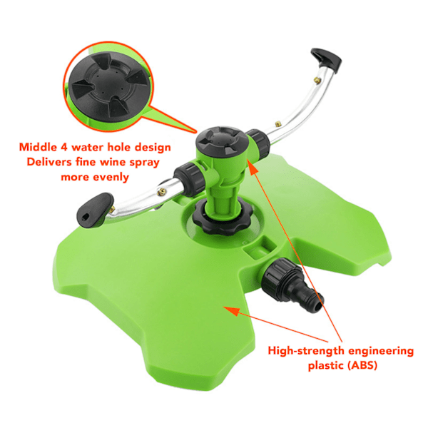 Automatisk Dual-Arm Plensprinkler System - Simulerer Regndråper for Effektiv Hagevanning