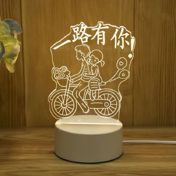 3D Nattlampa Smart Home Creative Barn presentbordslampa 16 color touch control with you all the way