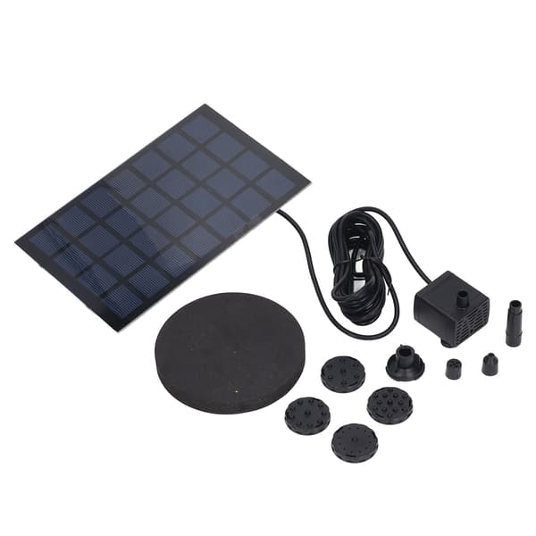 [DT]Solar Springvandspumpe Direkte Drev 6 Dyser Lavt Strømforbrug Solcelle Flydende Springvand til Have 7V