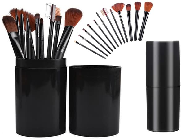 【DENGTU】12-pak makeupbørstesæt med etui 140