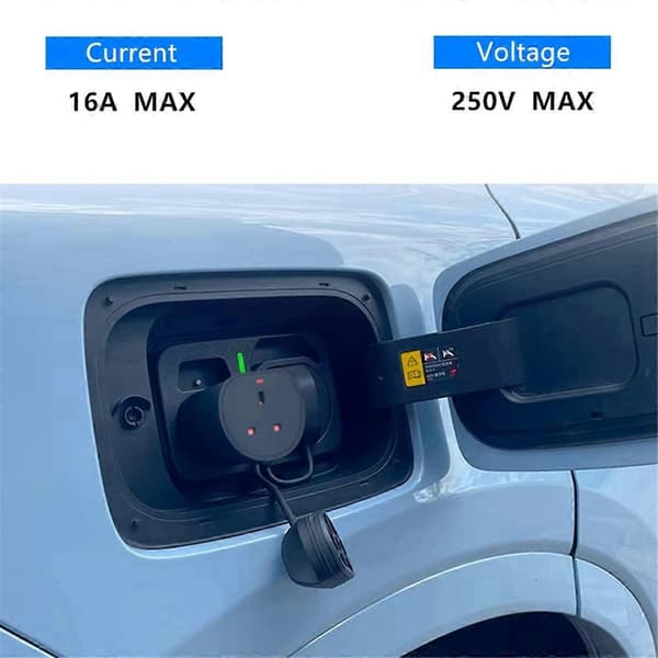 V2L-laddare för typ 2 EU-kontakt bilurladdning EV-kabeladapter