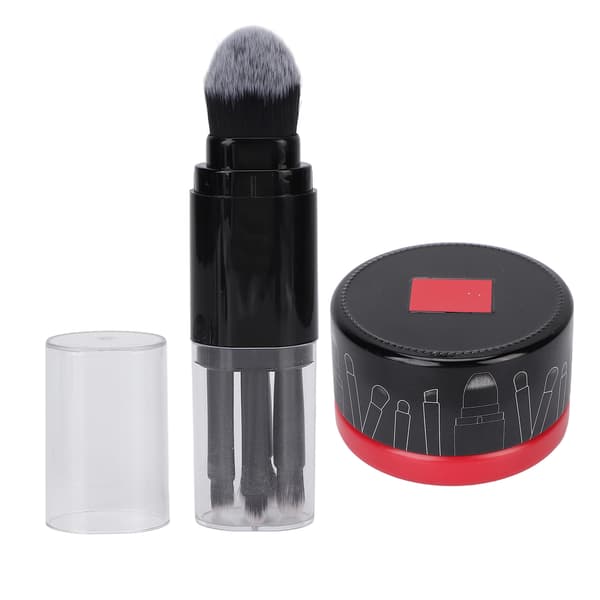 【DENGTU】5 professionelle makeupbørster til rejser med renseboks