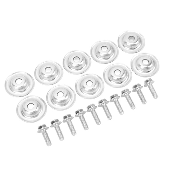 20-delt UTV Skid Plate Vaskemaskin Bolt Sett 7556065: Holdbart Metall Erstatningssett for Polaris RZR 570 800 900