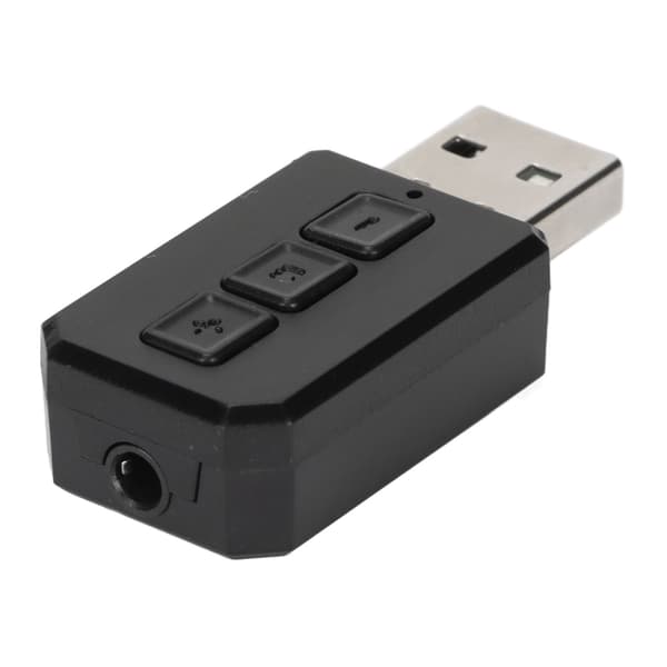 Bluetooth 5.0 Sender Mottaker Håndsfree Samtale 2 i 1 USB-adapter for Bil Mobiltelefoner TV-er