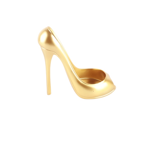 Elegant Høj Hælet Sko Vinreol - Stilful Vinflaske Display Stativ til Hjemmeindretning (Guld)