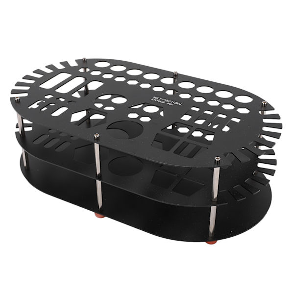 Desktop Organizer Rack Værktøjsopbevaringsstativ af aluminiumslegering til modelbiler Sort