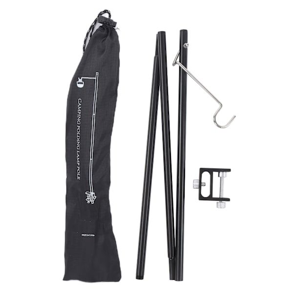 Camping Tripod Aluminiumlegering Justerbart Lysstativ med Krog og Opbevaringspose