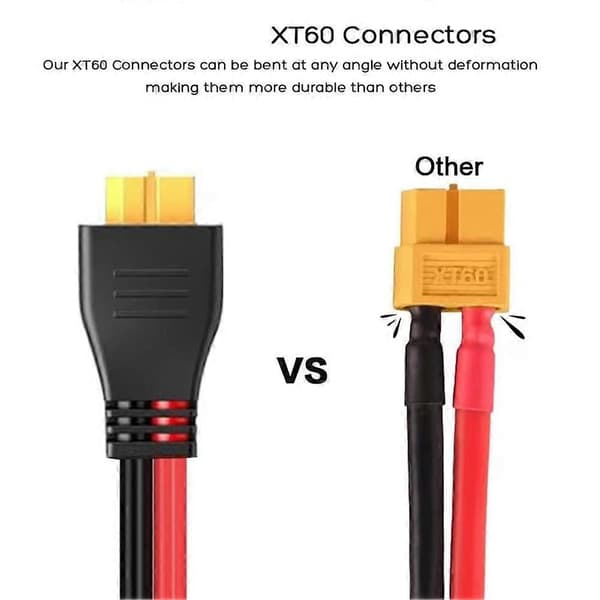 12AWG Bil Cigarettænder til XT60 Adapterkabel til ALLPOWERS R600 R1500 R2500 S2000 Pro Ecoflow Delta/River An Black   red