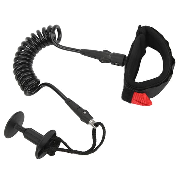 5,5 mm 4 fot Paddle Board Handledsrem Elastisk TPU handled Surfkoppel Stand Up Paddle Leash för SurfboardBlack
