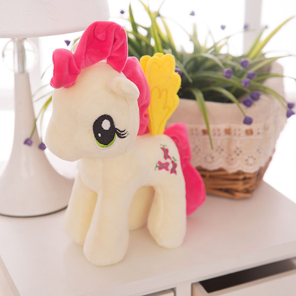 Klassisk ponny poly plyschleksak yellow pony 40cm