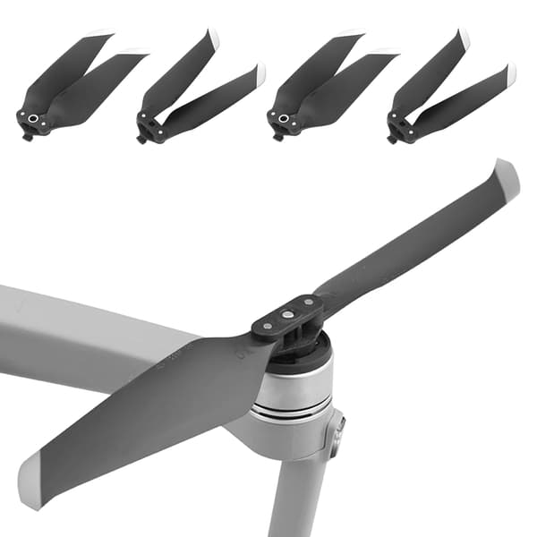 4 stk Propeller Lav Støj Hurtig Udløsning Propeller Tilbehør Passer til Mavic AIR 2 Drone Sort Sølvkant