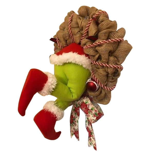 Furry Grinch Arm Head Juldekoration för julgran M