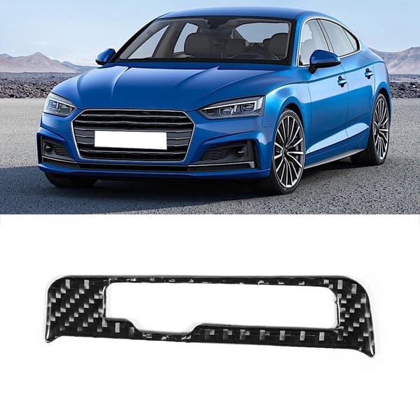 Kolfiber Växelspak Panel Kontrollöverdrag Dekoration Dekal Kit Passar Audi A4 B8 A5 Q5
