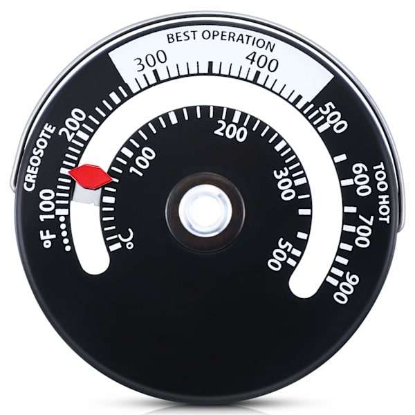 Magnetisk vedspistermometer Brandugnstemperaturmätare