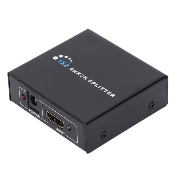 HD Multimedia Interface Splitter 1 inn 2 ut-utvider for skjermer LCD-TV-er datamaskiner 100-240V EU-plugg