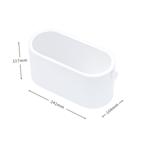 Spegel Bärbar Makeup Organizer Box med LED-ljus C