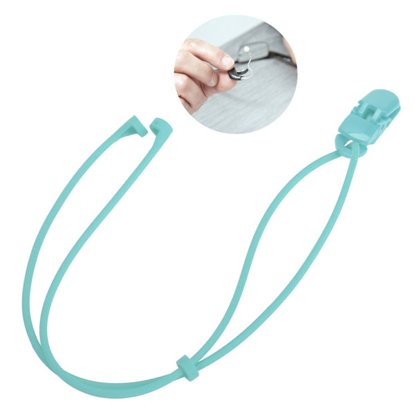 HT Silikone Elastisk Anti-Tab Lanyard Klip Reb til Børn med BTE Høreapparater Green