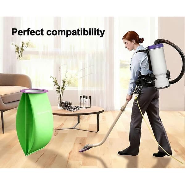 24-pack 100331 dammsugarpåsar ersättning för ProTeam 10 QT ryggsäcksdammsugare, passar modellerna Coachvac, Super Coachvac