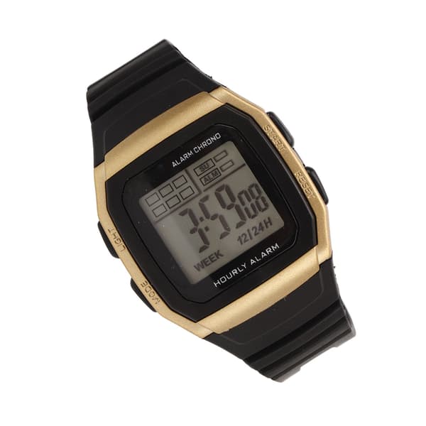 Sport Digital Klokke Multifunksjon Støtsikker Vanntett Retro Klassisk Chronograph Gull for Menn Studenter