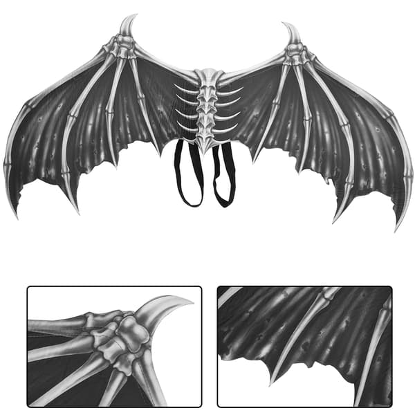 Sorte Børne Halloween Vinge Foldbar Fest Kostume Cosplay Tilbehør Gave