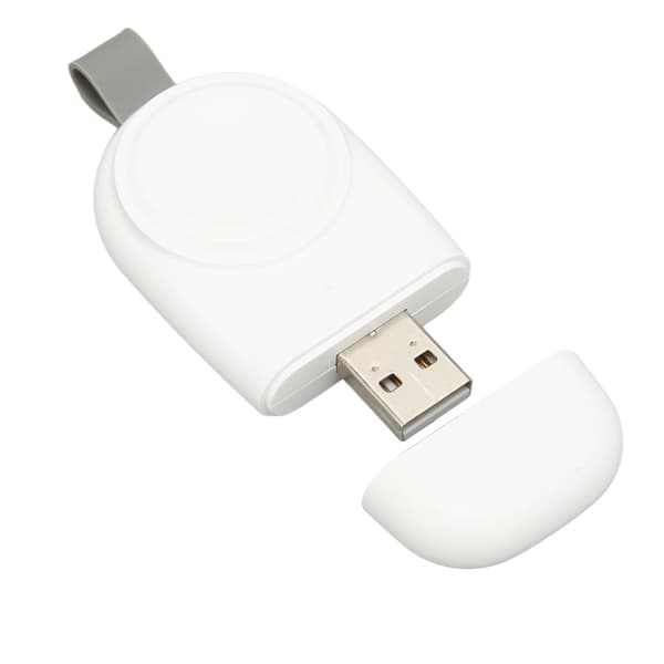 Magnetisk trådløs oplader til Apple Watch, bærbar ladestation, hvid