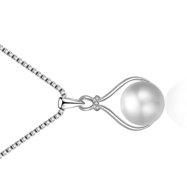 Halsband och örhängen set för kvinnor: Enkelt men elegant silverkedja i legering med pärla, perfekt för att lägga till en touch av sofistikering till din outfit