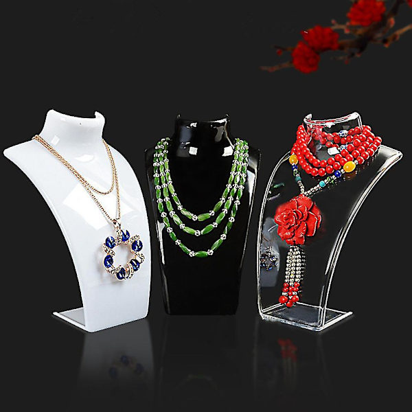 Skyltdocka Halsband Smycken Hänge Display Stand Hållare Modell