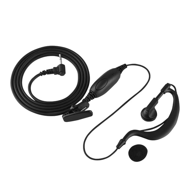 G-formad enkelstift 2,5 mm Walkie Talkie Headset 2-pack