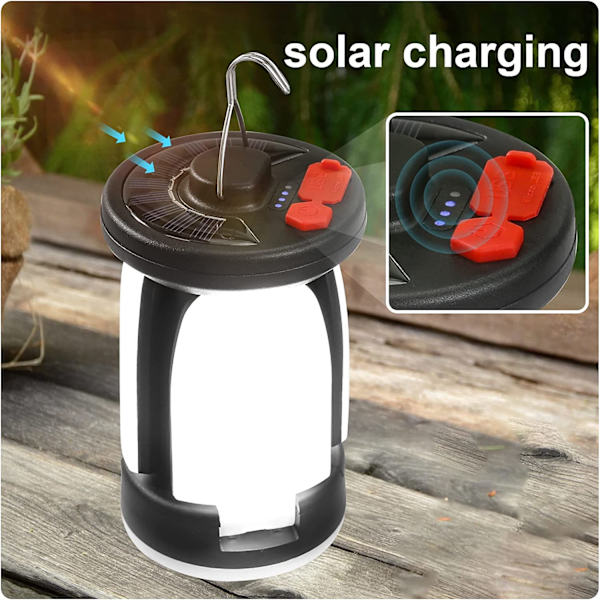 Solar Lantern Camping, LED Camping Lights Solar Powered