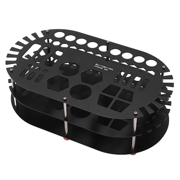 Desktop Organizer Rack Værktøjsopbevaringsstativ af aluminiumslegering til modelbiler Sort