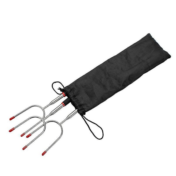 Marshmallow Rostpinnar Teleskopisk Grillgafflar Set