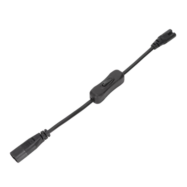 IEC 320 C8 til C7 Forlængeradapterkabel med Strømafbryder 0,3 Meter