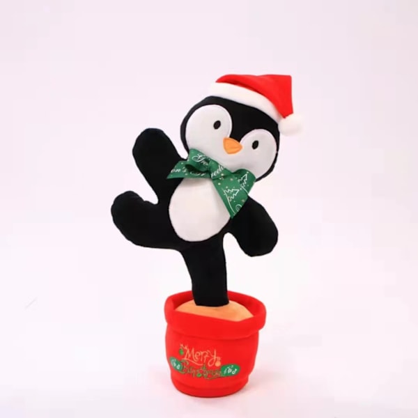 Dansleksak som upprepar vad du säger! Juldockor penguin