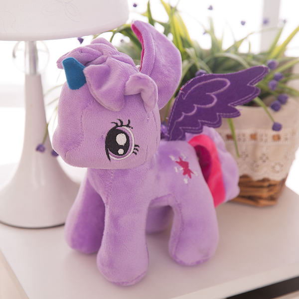 Klassisk ponny poly plyschleksak purple pony 30cm
