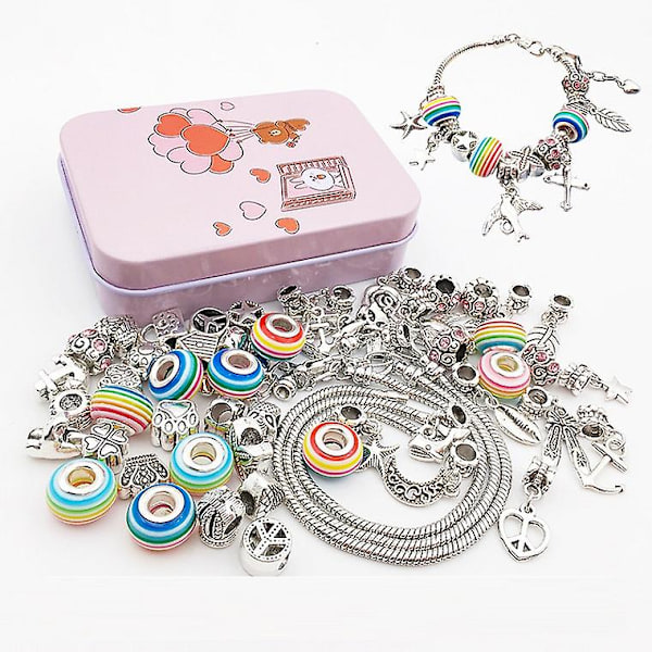 Gjør-det-selv Charms Armbånd Making Kit Gaver Til Jenter Charms Perler Armbånd & Halskjeder For Smykker Making Kit