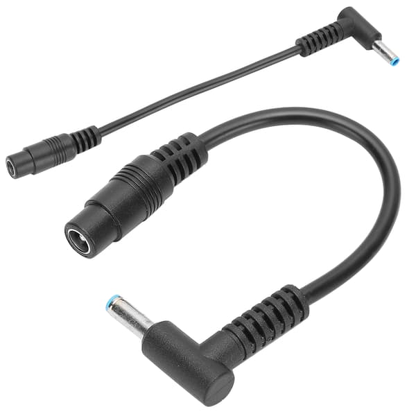 2 stk. 5,5x2,1 mm til 4,5x3,0 mm strømadapterkabel til HP bærbar computer