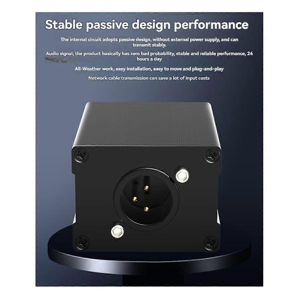 Dobbelkanals 6.5 XLR Mikser Balansert Lydsignalisolator Eliminerer Strømstøy Lydsignalisolator