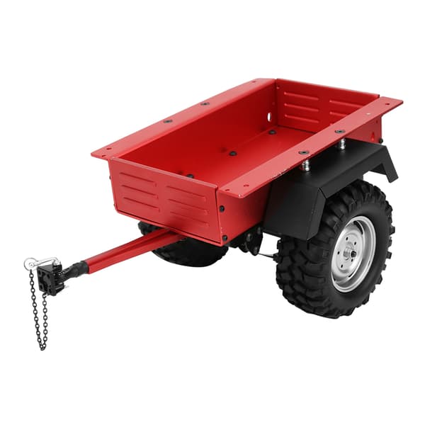 Trailervogn til RC-bil i aluminium, høj simulation, legetøj til børn, rød