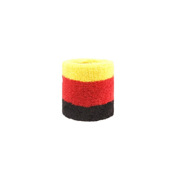 3-delat sportregnbågsarmband i bomull black red yellow