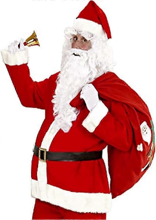 Julemandskostume 2 stk oppustelig ølmave til julefest