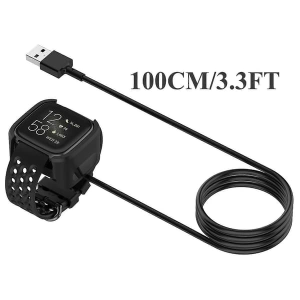 Oplader kompatibel med Versa 2, erstatnings-USB-opladningskabel til Versa 2 Smartwatch-tilbehør [dt]