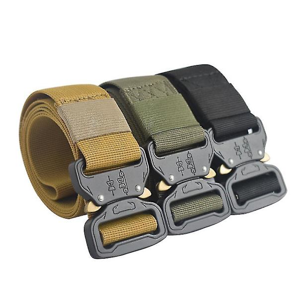 Män Combat Army Nylon Spänne Midjebälte Army Green