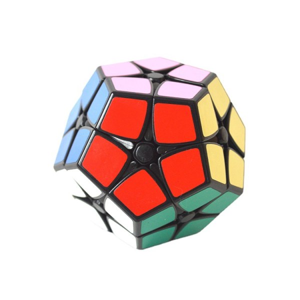 Speed Cube Slät Pentagonal Dodecahedron Pussel Cube Black Black
