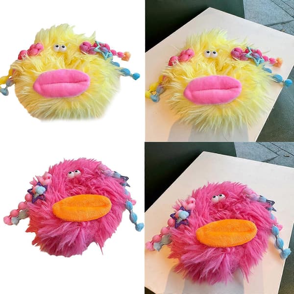 Korvmun Docka Hårscrunchies Maillard Style Elastiskt Hårband Mjukt Hårband Vinter Håraccessoarer för Flickor Blå Blå