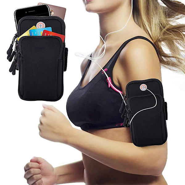 Universal löparmband, mobilhållare för armband Sportarmband Black 10*18cm