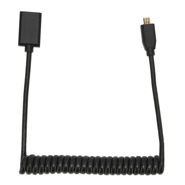 Micro HDMI til HDMI Kabel 8K 60Hz 48Gbps Coiled Adapter til Tablet TV Kamera