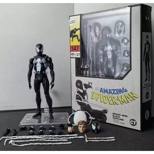 Spider Marvel Ultimate Titan Hero Series Svart Kostyme Figur EE E