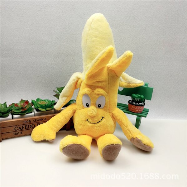 Söt tecknad frukt grönsak plysch leksak docka Banana